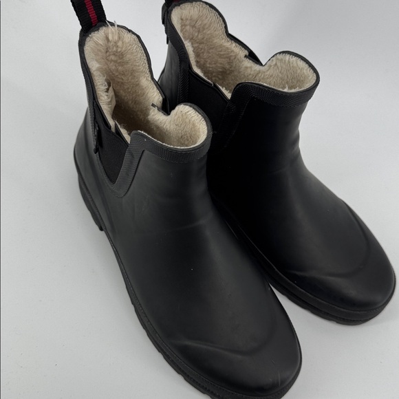 Tretorn Lina Women's Size 9  Faux Fur Lined Waterproof Chelsea Rain Boot, Black - Picture 7 of 9